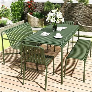 Mobili minimalisti di alta qualità bella metallo Hardware mobili da esterno giardino ristorante terrazza tavolo e sedia Set - Product Image 5