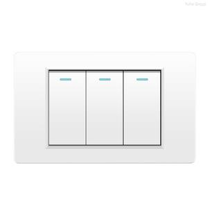 Prise murale universelle standard en panneau PC blanc, interrupteur d'éclairage, prise de bureau - Product Image 3