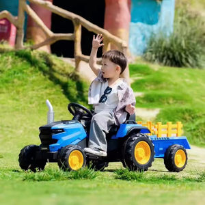 Trattore Cavalcabile Telecomandato 2.4G con Bluetooth e Rimorchio Staccabile, <span class=keywords><strong>Batteria</strong></span> 12V, Doppi Motori, Multifunzione - Product Image 5