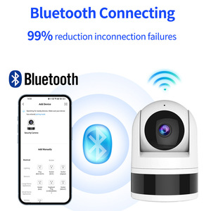 Caméra de surveillance domestique intelligente 1080p sans fil WiFi avec vision nocturne et contrôle à distance par téléphone mobile, inclinable et orientable - Product Image 5