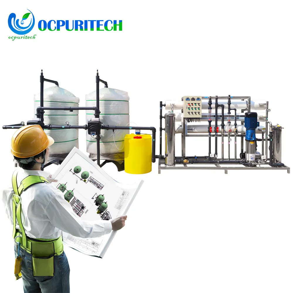 6 ton per hour machine 6000l/ hr water treatment machine includes reverse osmosis 1 m3 / h purified water 6000 l/h reverse