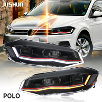 Ensemble de projecteurs de phares LED JUSHUN pour Volkswagen POLO 2019-2024, nouveaux phares avant, couleur 6000k, double lentille, accessoires de voiture