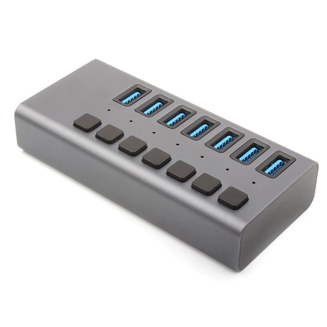 Customization USB HUB 3.0 Splitter Multi USB 3.1 HUB USB 7 Port Multiport Hab PC Accessories With Power Adapter for Computer