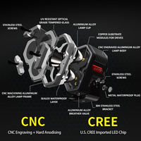 Nouvelle lampe LED triangulaire tout-terrain de 4,5 pouces à double faisceau, lampe auxiliaire pour montant A, pour voiture, camion, moto, éclairage de travail modifié