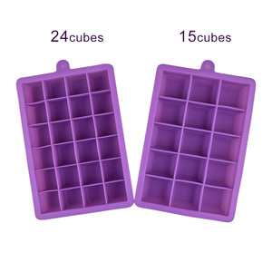 Biểu Tượng Tùy Chỉnh Bán Buôn BPA Miễn Phí Bền Cấp Thực Phẩm Silicone Ice Mold Maker Dễ Dàng Phát Hành Linh Hoạt Cubes Khay Với Nắp - Product Image 2