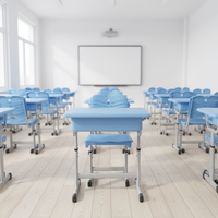 Mobilier scolaire haut de gamme, bureaux et chaises de classe robustes et confortables, design réglable, moderne, écologique, utilisable dans le salon