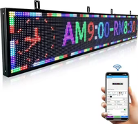 Affichage LED défilant P10 10 mm intérieur/extérieur, RVB couleur pleine, programmable 4G/WiFi, luminosité 4500 cd, étanche IP65, 4K/8K