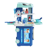 3 en 1 Kit de docteur pour enfants Jeux pour enfants Jouets de fête pour enfants Ensembles de dentisterie Ensemble de jeu de simulation Jouets de docteur éducatifs pour enfants