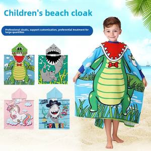 Serviettes <span class=keywords><strong>de</strong></span> bain carrées à capuche pour enfants, en microfibre ultra-fine tissée, séchage rapide, douces, à imprimé animal, sécurisées pour les enfants, pour la <span class=keywords><strong>plage</strong></span> et le lavage des mains - Product Image 2