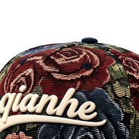 Nouvelle Casquette de Baseball Unisexe 2026 Style Personnalisé Tapisserie Florale Broderie 5 Panneaux Logo 3D Réglable Casquette Jacquard