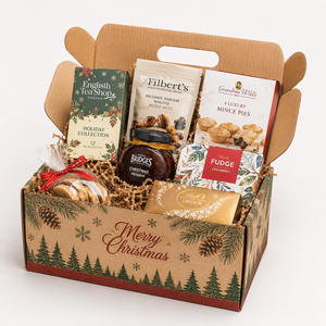 Caja de Regalo Navideña Personalizada, Impresa a Todo Color, de Cartón Corrugado Kraft Tipo E, para <span class=keywords><strong>Gourmet</strong></span> - Product Image 1