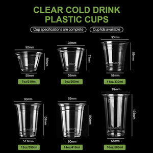 Gobelets en plastique transparent jetables avec couvercles, logo personnalisé, diamètre 92 mm, 7 <span class=keywords><strong>oz</strong></span>, 9 <span class=keywords><strong>oz</strong></span>, 11 <span class=keywords><strong>oz</strong></span>, <span class=keywords><strong>12</strong></span> <span class=keywords><strong>oz</strong></span>, 14 <span class=keywords><strong>oz</strong></span>, 16 <span class=keywords><strong>oz</strong></span>, pour boissons froides - Product Image 5