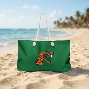 Sac fourre-tout en toile de coton personnalisable FAMU Florida A&M University avec fermeture brodée pour le shopping - Product Image 3