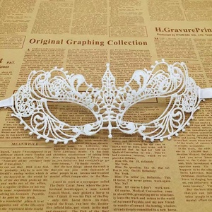 Masque de mascarade d'Halloween, masque pour les yeux sexy en dentelle noire brodée, accessoire de cosplay, thème fantastique européen et américain - Product Image 4
