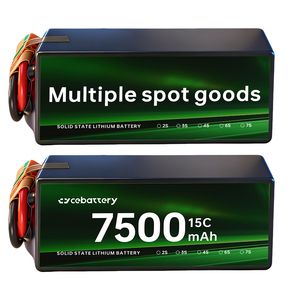 แบตเตอรี่โดรน CEBATTERY 5S 6S 7S 9S 15S 7500mah 10000mah 11000mah 4.45V แบบโซลิดสเตท ความจุสูง 7500mah-6S แบตเตอรี่โซลิดสเตท - Product Image 1