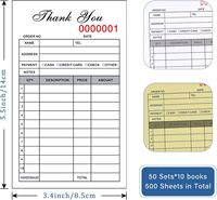 Cahier de livre de facture papier de copie autocopiant personnalisé de conception d'impression Offre Spéciale