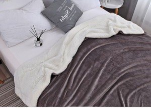 2020 mùa đông mới sang trọng sofa lông cừu Sherpa chăn Đồng bằng hoặc Jacquard Doule lớp flannel dành cho người lớn polybag tùy chỉnh 100% Polyester - Product Image 4