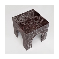 Table d'appoint en marbre naturel Rosso Levanto Newstar – Tables de chevet et tables d'angle en marbre très populaires