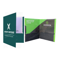 Carpeta de Presentación Ecológica e Impermeable con Logotipo Personalizado, 2 Bolsillos, Impresión CMYK, Ranura para Tarjetas de Visita, para Oficina o Escuela
