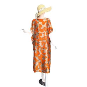 Robe de plage d'été élégante simple grande taille New Socialite Niche O-Neck <span class=keywords><strong>Maxi</strong></span> avec décoration en dentelle pour les mariages - Product Image 5