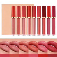 Ensemble de rouge à lèvres liquide mat minéral vegan de luxe à label privé, imperméable, 6 couleurs, hydratant, non transférable