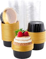 Vente en gros mini cupcakes en feuille d'aluminium avec couvercles doublures rondes en aluminium pour cupcakes mini conteneurs à gâteaux jetables moules à flans