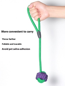 Amazn sıcak satış köpek oyuncak düğüm halat topu Pet yün taşlama ve römorkö-of-savaş için yüksek Bite direnci köpek çiğnemek halat oyuncak - Product Image 3