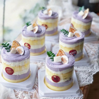 Vente en gros Boîte d'emballage pour gâteau dessert de 2 pouces Boîtes en plastique jetables transparentes pour gâteau en mousse feuilletée à mille couches