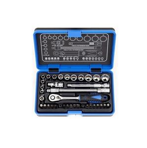 Personalizado 35 piezas 1/4 "Dr 60T Impact Spline Bit Sockets Wrench Set Embalaje en caja de plástico - Product Image 1