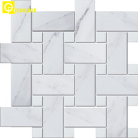 Pas cher usine maison mur sol classe haute qualité blanc géométrie céramique hexagone mosaïque carrelage