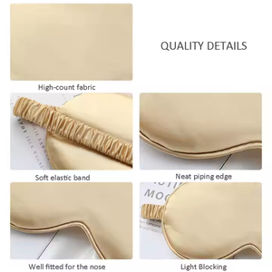 <span class=keywords><strong>Masque</strong></span> de sommeil en soie 100% personnalisé avec couleur et logo, avec sangle élastique pour la relaxation du sommeil - Product Image 6