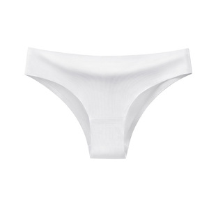 <strong>Women's</strong> Comfortable Seamless Sports Thong Simple Solid Color Breathable <strong>Nylon</strong> <strong>Underwear</strong> with Logo Waist Low-Rise Thin <strong>Panties</strong> - Product Image 5