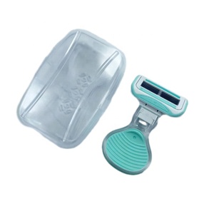 Maquinilla de afeitar de seguridad para Bikini, la mejor maquinilla de afeitar desechable de cinco hojas para <span class=keywords><strong>mujer</strong></span>, mango de goma a granel, maquinilla de afeitar femenina, impermeable para Bikini - Product Image 1