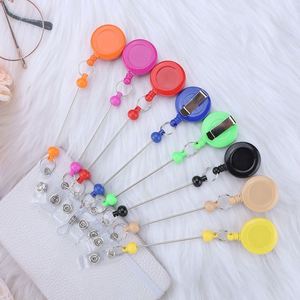 <span class=keywords><strong>Porte</strong></span>-clés <span class=keywords><strong>infirmière</strong></span> en plastique avec badge de dessin animé, <span class=keywords><strong>cordon</strong></span> rétractable multifonctionnel, boucle kaki, <span class=keywords><strong>porte</strong></span>-clés métallique multicolore DIY - Product Image 2