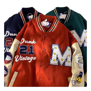 High Quality Custom Nylon Letterman Varsity Bomber <b>Jacket</b> Unisex Red & for Puff Printing Camouflage <b>Waterproof</b> Windproof <b>Jackets</b> - Product Image 1