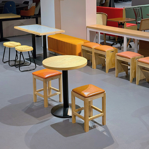 Muebles Comerciales Personalizados de Cuero PU Ecológico, Sillas y Mesas para Escuelas, Cadenas de Comida Rápida, Restaurantes de Fideos, <span class=keywords><strong>Lanzhou</strong></span> Ramen - Product Image 2