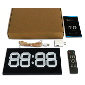 CHEETIE CP123 Decorative LED Wall <strong>Clock</strong> Dimmable Time <strong>Memory</strong> 12 or 24 Date 4 Digits LED 3D Wall <strong>Clock</strong> - Product Image 6
