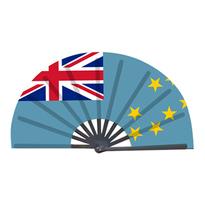 Abanicos Plegables de Plástico con la Bandera de Tuvalu al por Mayor, Abanico de Mano para Carnaval, Boda, Festival, Fiesta, Agencia de Viajes - Product Image 3