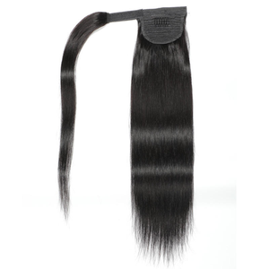 Extensions <span class=keywords><strong>de</strong></span> <span class=keywords><strong>queue</strong></span> <span class=keywords><strong>de</strong></span> <span class=keywords><strong>cheval</strong></span> en cheveux humains naturels noirs brésiliens, longues, ondulées, à enrouler - Product Image 4