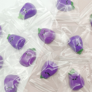 Nouveau produit phare : Jouets anti-stress TPR Mochi Squishy en forme de mini aubergine, à récupération lente, pour exercices manuels et soulagement du stress - Product Image 6