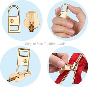 ชุดซ่อมซิปแบบดึงเปลี่ยนได้ ซิปโลหะแบบถอดได้ สำหรับกระเป๋าเดินทาง เสื้อผ้า แจ็คเก็ต กระเป๋าเป้ - Product Image 2