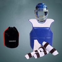 Protège-bras et masque facial QUTENG pour Taekwondo, équipement de protection bicolore, 1 pièce, unisexe