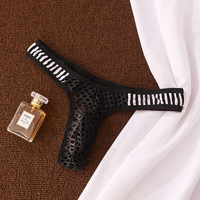 Slips résille transparents pour hommes, à rayures noires et blanches, avec ceinture élastique, vente en gros de lingerie