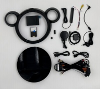 Lecteur multimédia Android portable 11,8 pouces pour MINI R60 2011-2014, édition CD noire avec éclairage d'ambiance TV et aérateurs Mickey Mouse