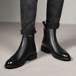 Produits Dropshipping Bottines <span class=keywords><strong>Chelsea</strong></span> <span class=keywords><strong>en</strong></span> <span class=keywords><strong>Cuir</strong></span> de Haute Qualité pour Hommes Chaussures Montantes <span class=keywords><strong>en</strong></span> <span class=keywords><strong>Cuir</strong></span> Bottes pour Hommes Grandes Tailles 35-46 - Product Image 4