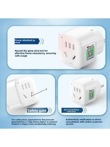 Adaptador de Enchufe Estándar Europeo Bull, Convertidor Alemán, Tailandés, Coreano para Rusia, Europa, Vietnam, Bali, Modelo 901G, Hecho en China, Sin Wi-Fi - Product Image 4