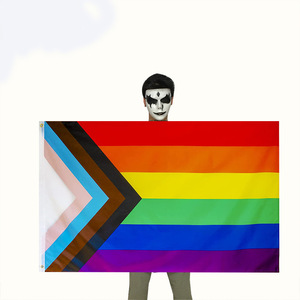 Banderas Promocionales Personalizables con la Bandera del Orgullo, Accesorios LGBT, Banderas del Arcoíris para Exteriores, 3x5 Pies, Poliéster, Doble Cara - Product Image 5