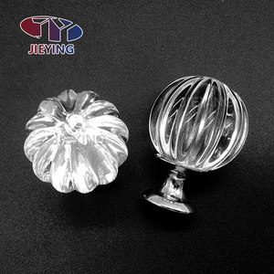 درج خزانة jiying مقبض باب فتحة واحدة شفافة الاكريليك الكريستال سحب الأثاث - Product Image 5