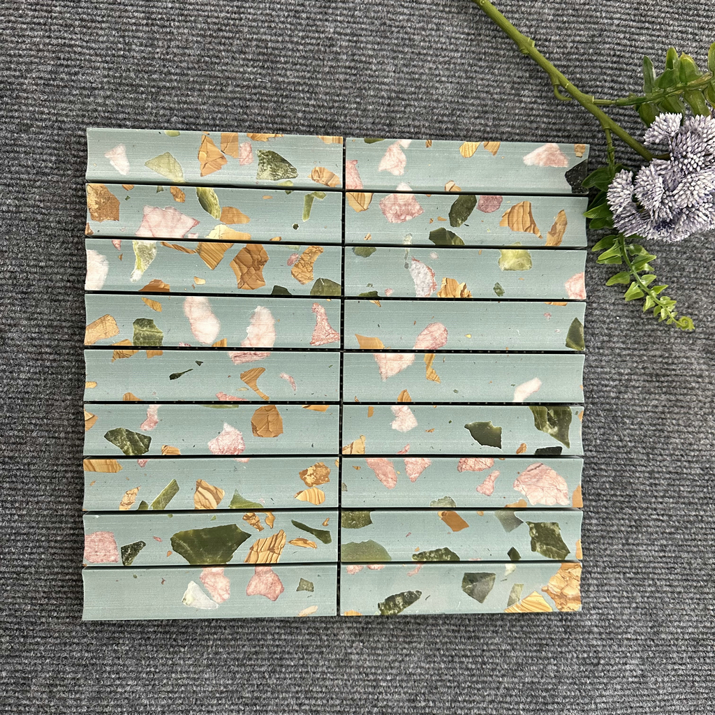green terrazzo