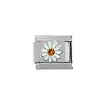 Bracelet italien tendance avec breloques en forme de tournesol, de marguerite et de rose en acier inoxydable, breloques à lien faits à la main, breloques italiennes pour bracelet DIY
